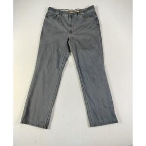 Hiltl Jeans Mens 36x34 Gray Stretch Denim Straight Leg Medium Wash Casual